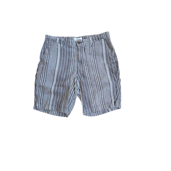 Goodfellow Linden short gray and white stripes, size 30 - Picture 1 of 5
